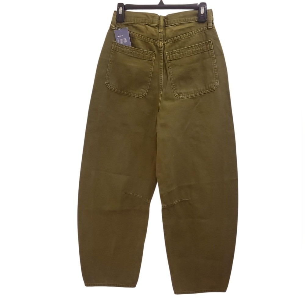 Universal Thread Olive Green High Rise Cropped Wide Leg Cargo Pants - Picture 4 of 11